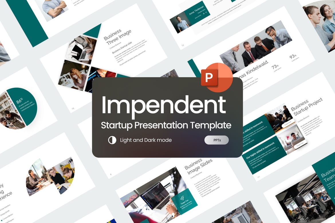 Template Presentasi PowerPoint Startup Impedent yang Profesional