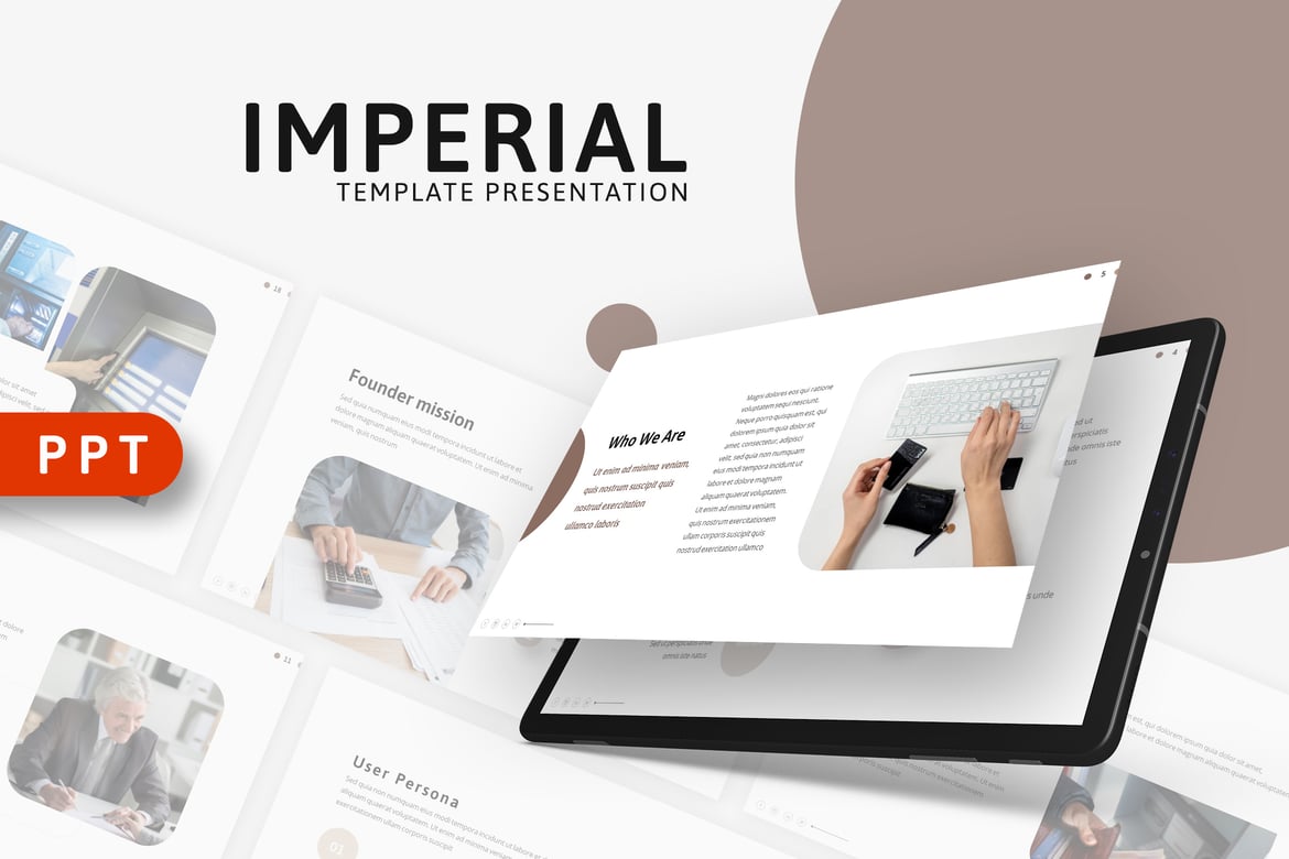 Template PowerPoint Imperial - Desain Modern dan Elegan