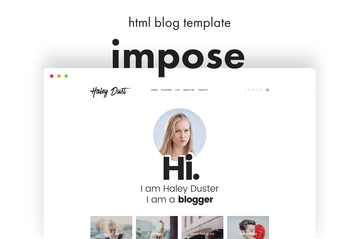 Impose - Template Blog Responsif yang Minimalis