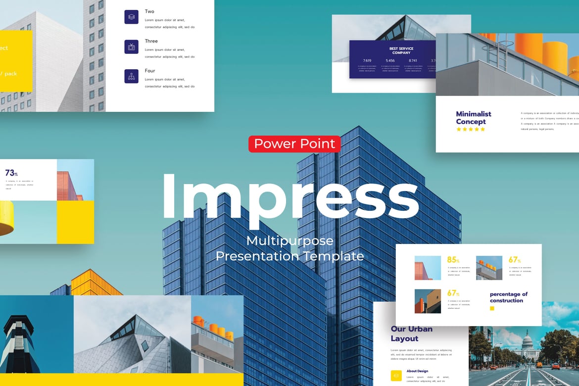 Template PowerPoint Multiguna Impress