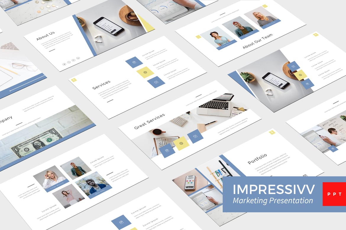 Template Powerpoint Marketing Impressivv yang Menarik dan Profesional