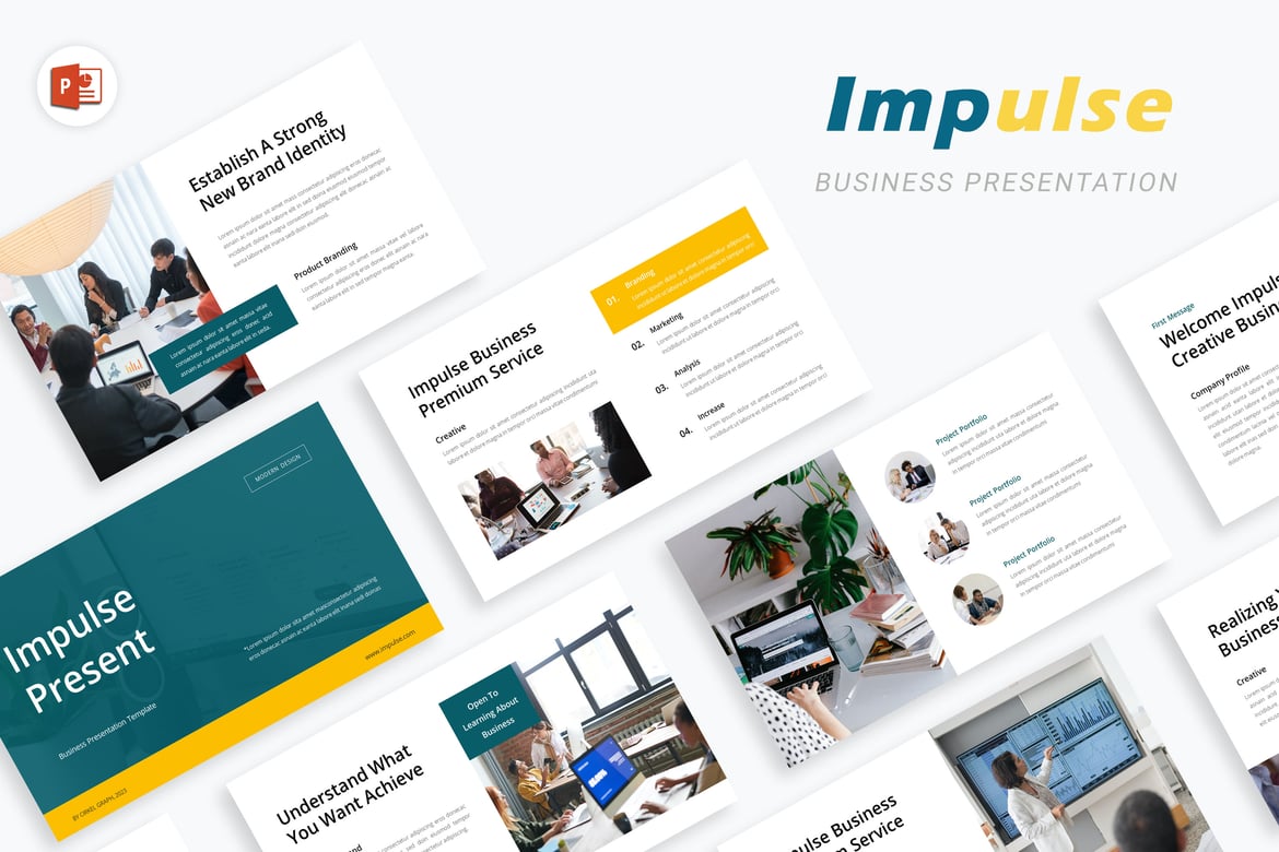 Template PowerPoint Impulse - Solusi Presentasi Profesional Anda