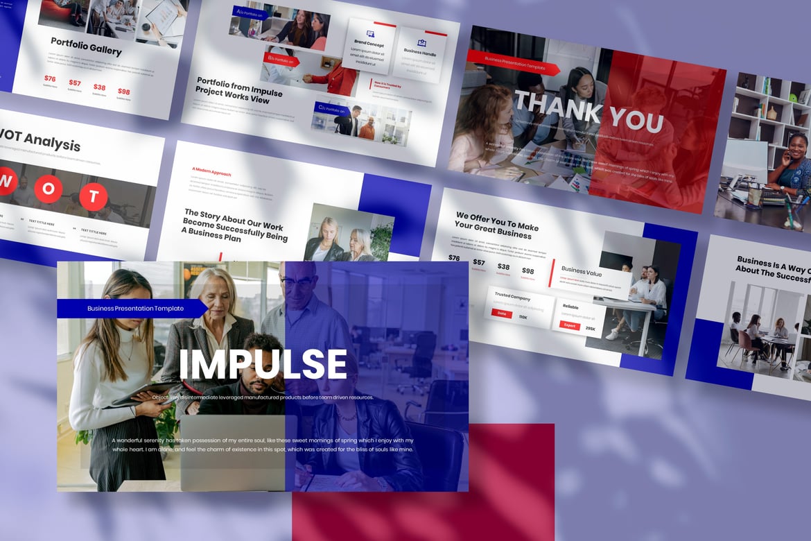 Template Presentasi Bisnis Impulse - PowerPoint yang Menarik