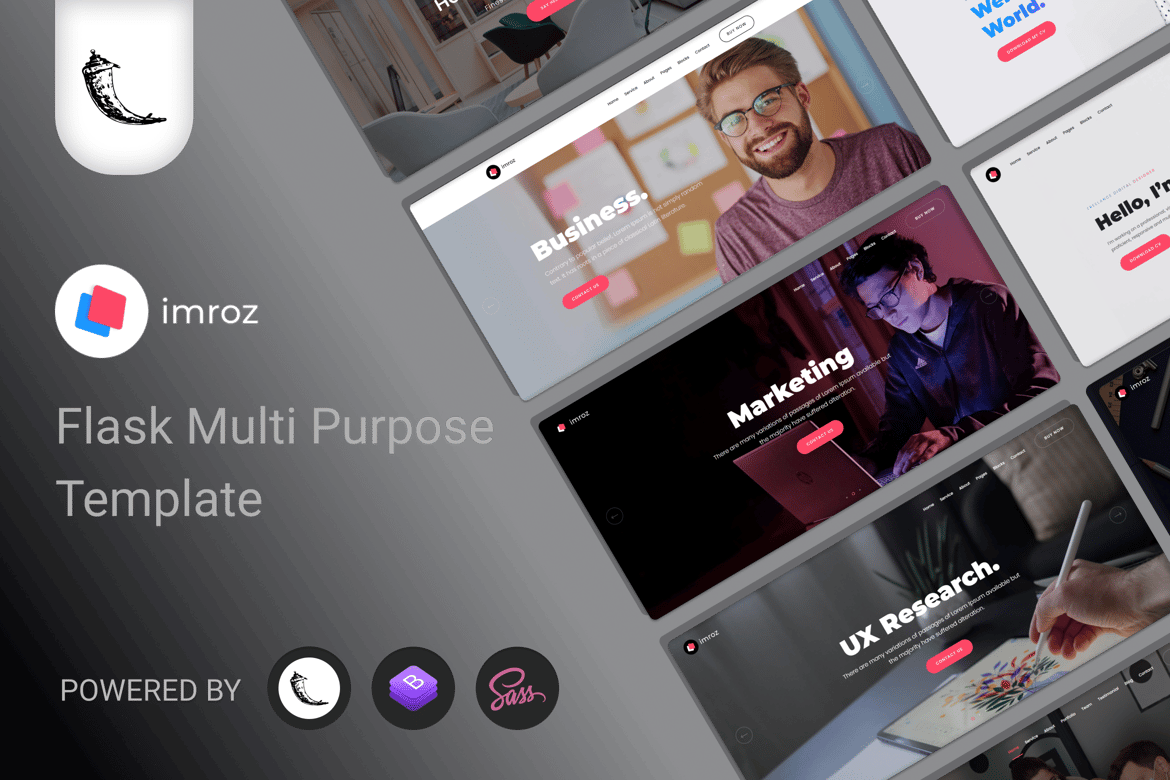 Imroz - Template Website Kreatif untuk Agensi dan Portofolio