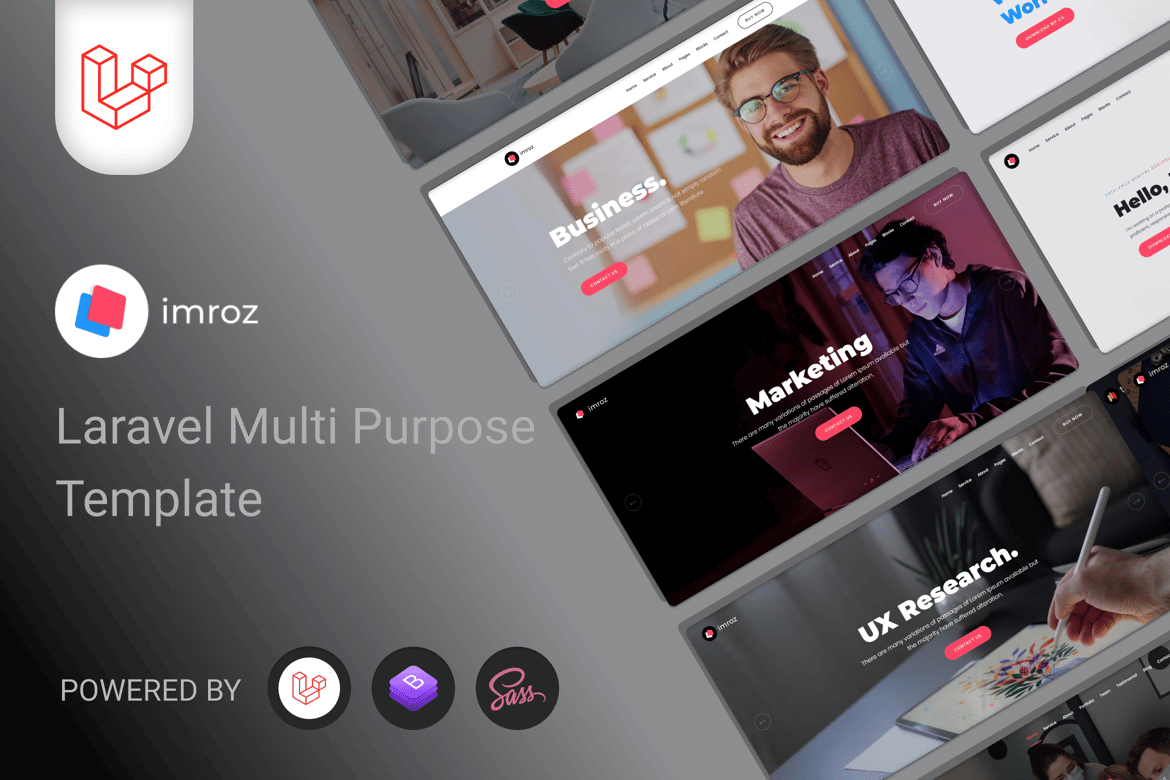 Imroz - Template Website Laravel 12 untuk Agensi dan Portofolio Kreatif