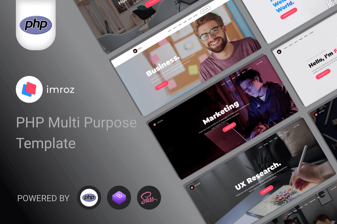 Imroz - Template Website PHP untuk Agensi Kreatif dan Portofolio