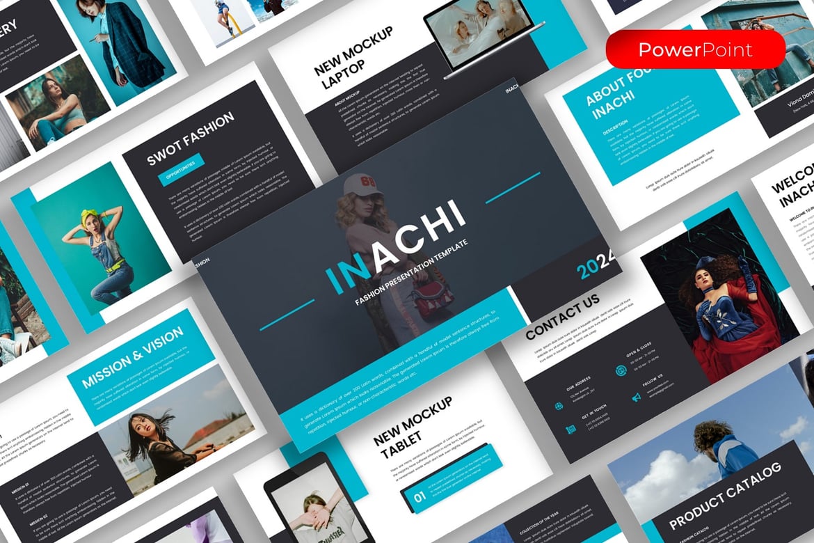 Inachi - Template PowerPoint Fashion yang Menarik