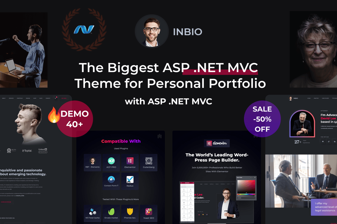 InBio - Template Website Portofolio Pribadi ASP.NET MVC 5 yang Menawan