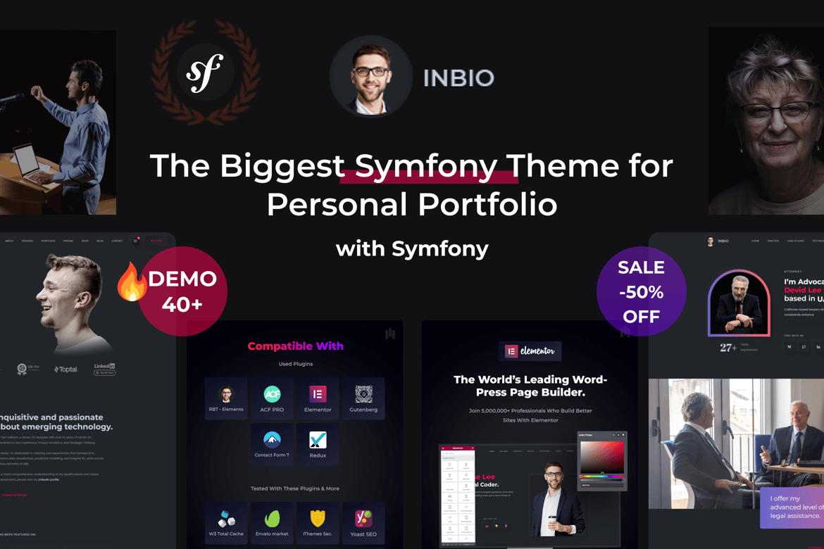 InBio - Template Website Portofolio Pribadi Symfony yang Menawan