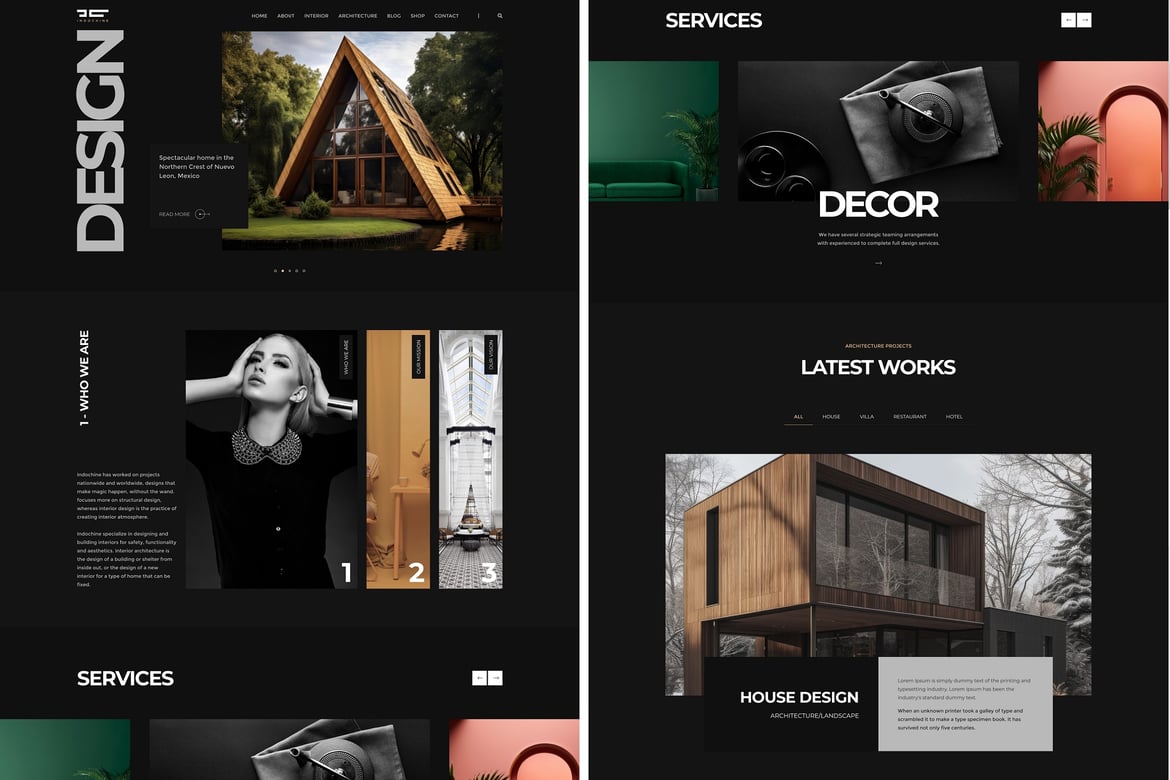 Indochine - Tema WordPress untuk Arsitektur dan Interior yang Menarik