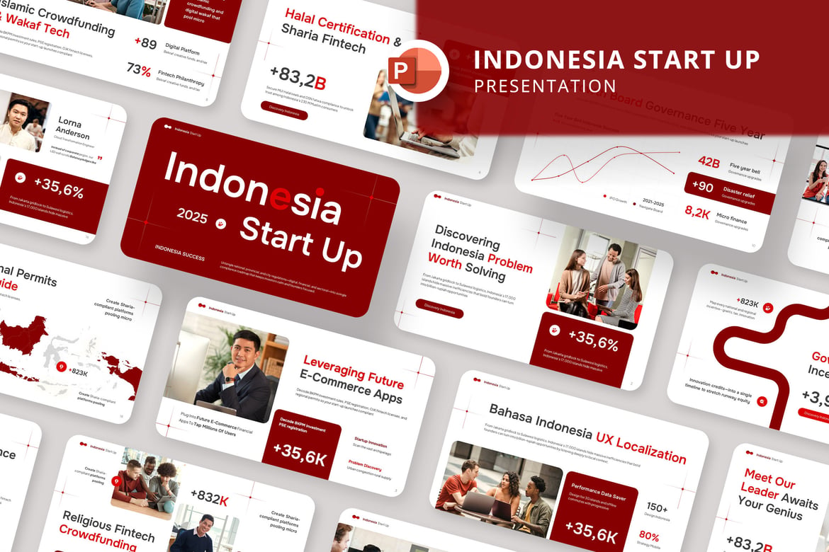 Template Presentasi Startup Indonesia yang Modern dan Menarik