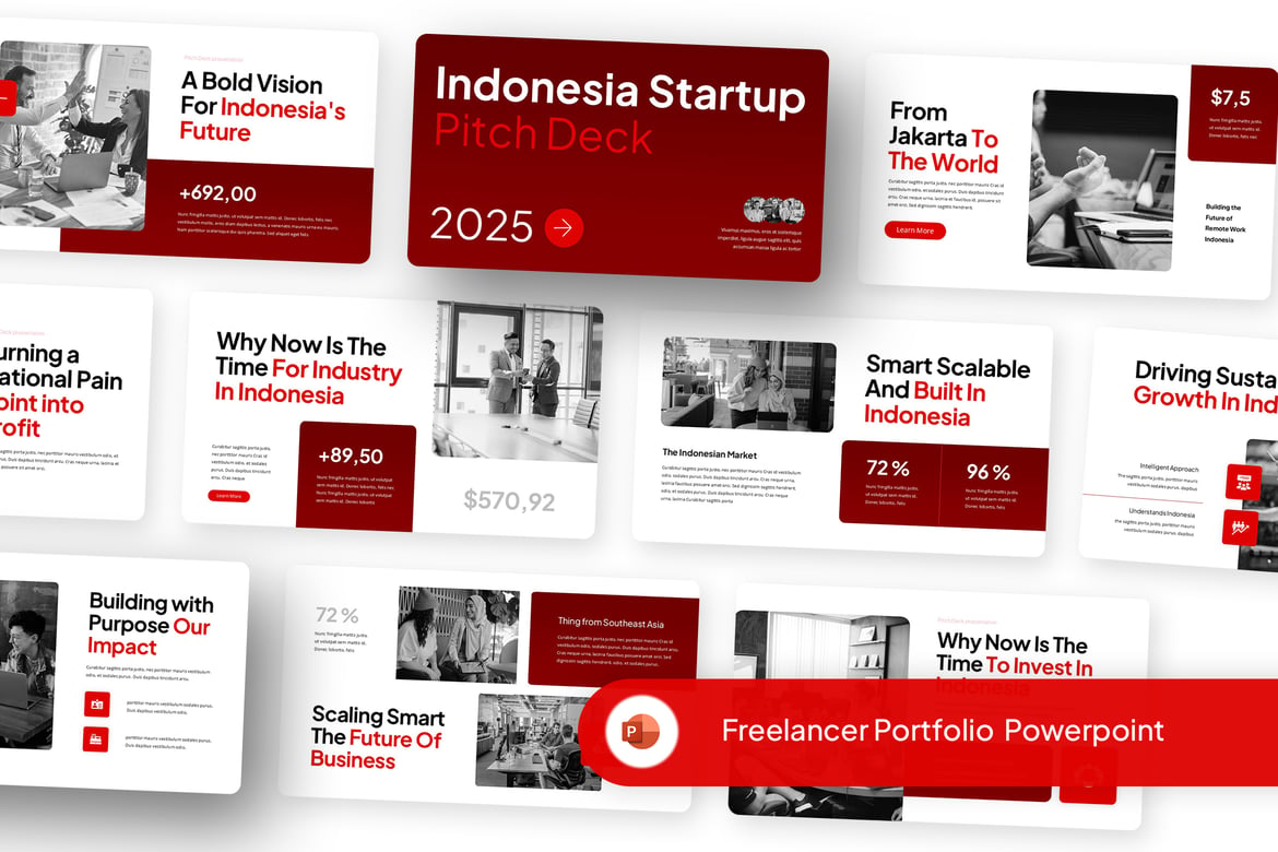 Template Powerpoint Pitch Deck Startup Indonesia yang Kreatif dan Modern