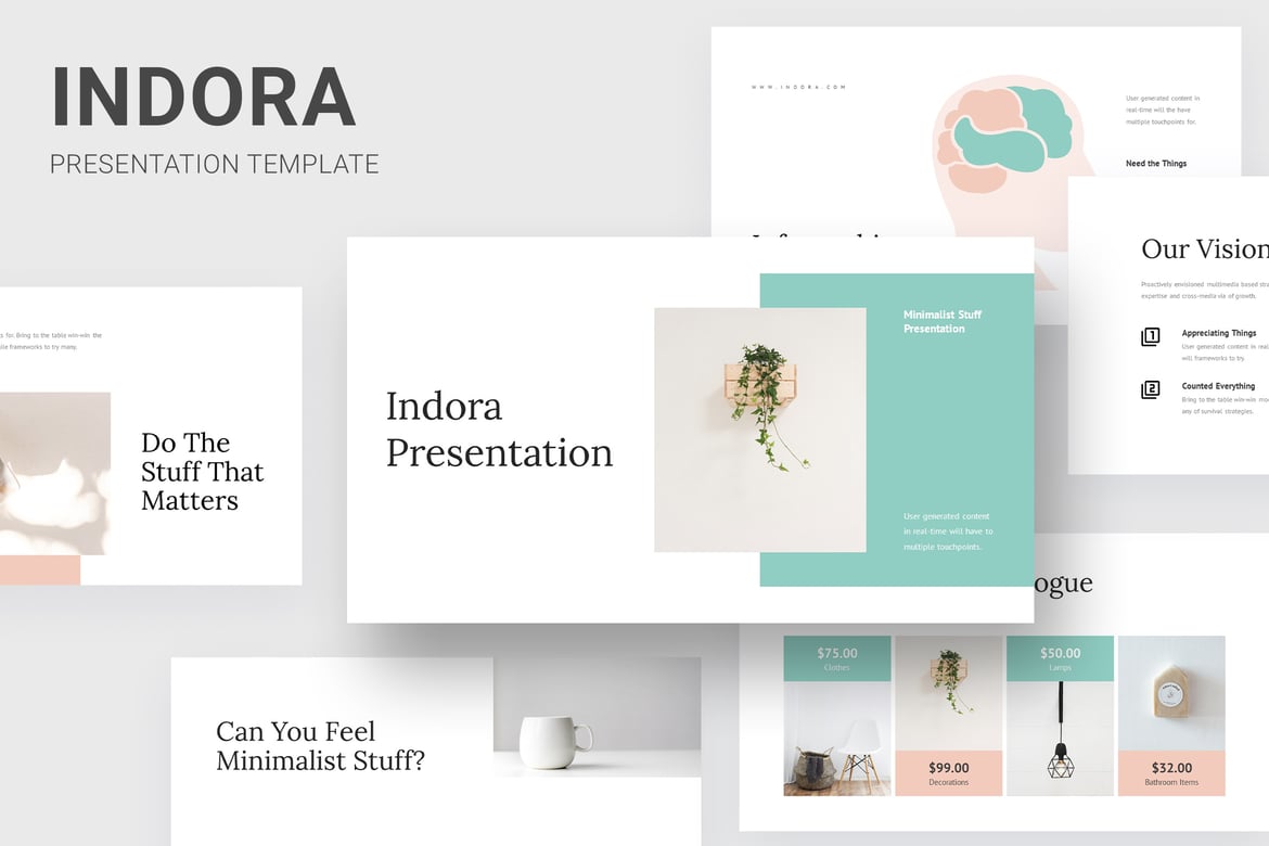 Indora - Template Powerpoint Minimalis untuk Presentasi Efektif