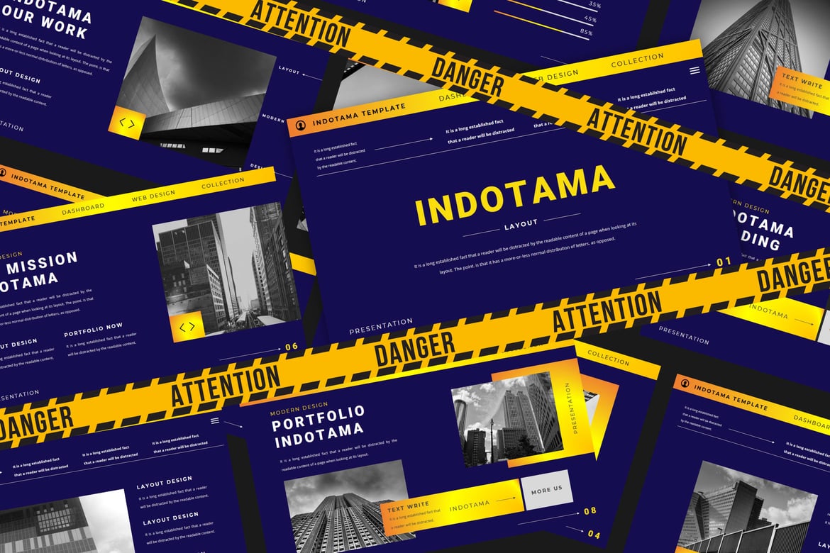 Template PowerPoint Indotama - Desain Presentasi Profesional
