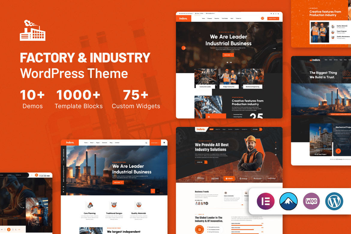 Indsro - Tema WordPress Modern untuk Pabrik dan Industri