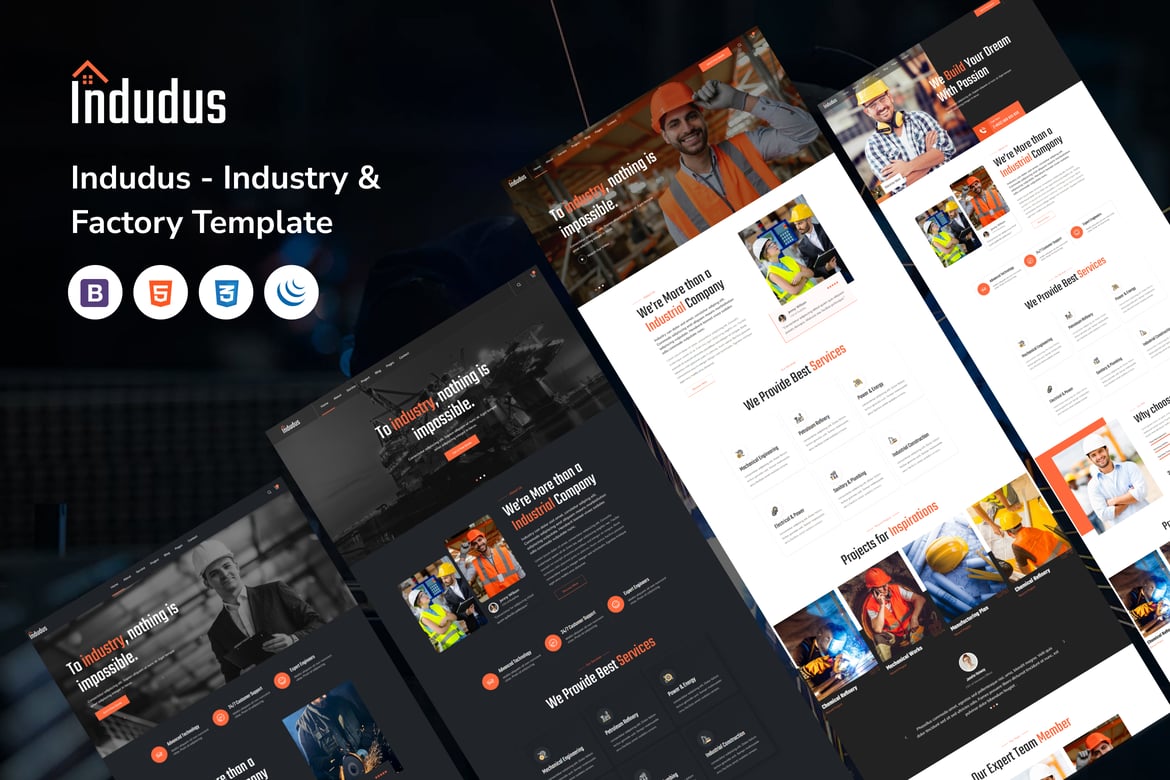 Indudus - Template Website Industri dan Pabrik Modern