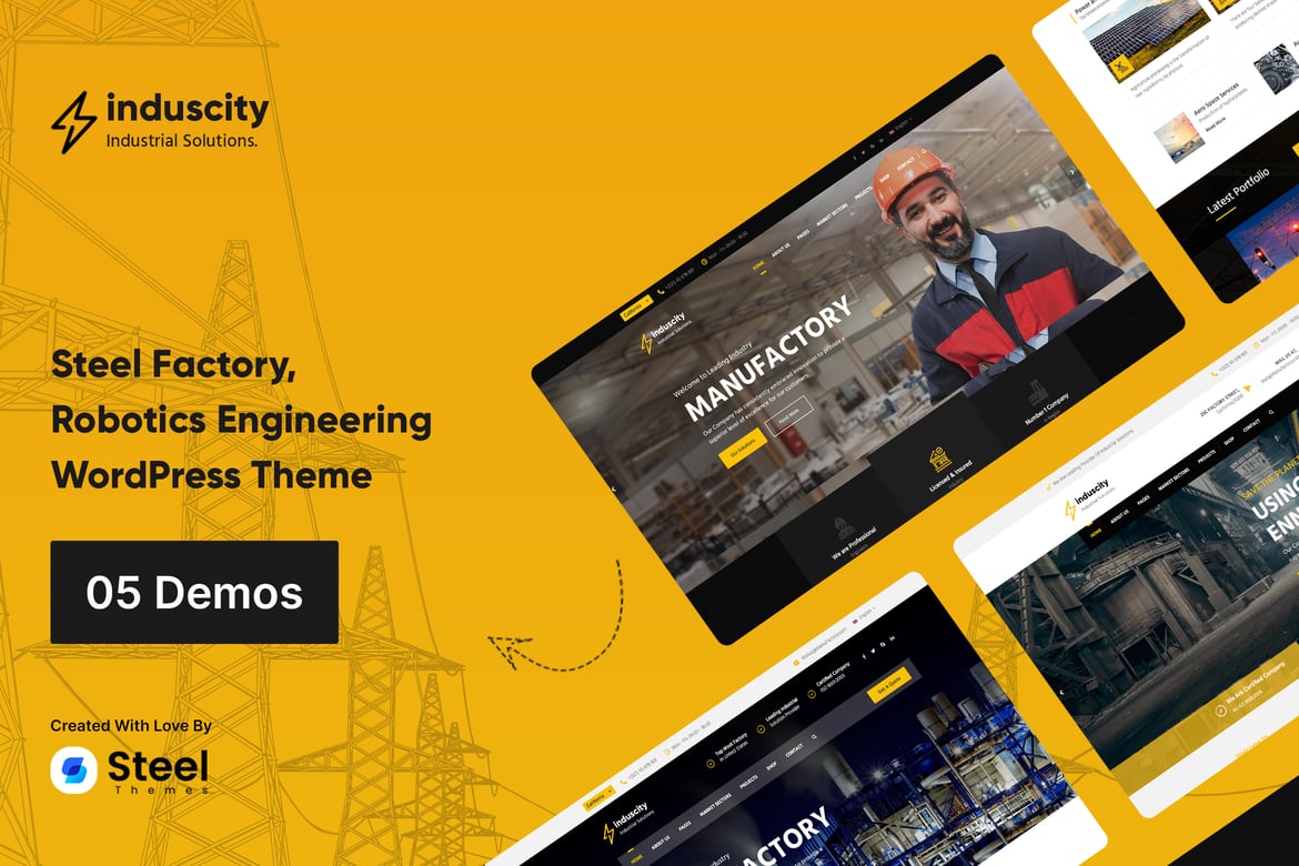 Induscity - Tema WordPress untuk Industri dan Pabrik yang Kuat
