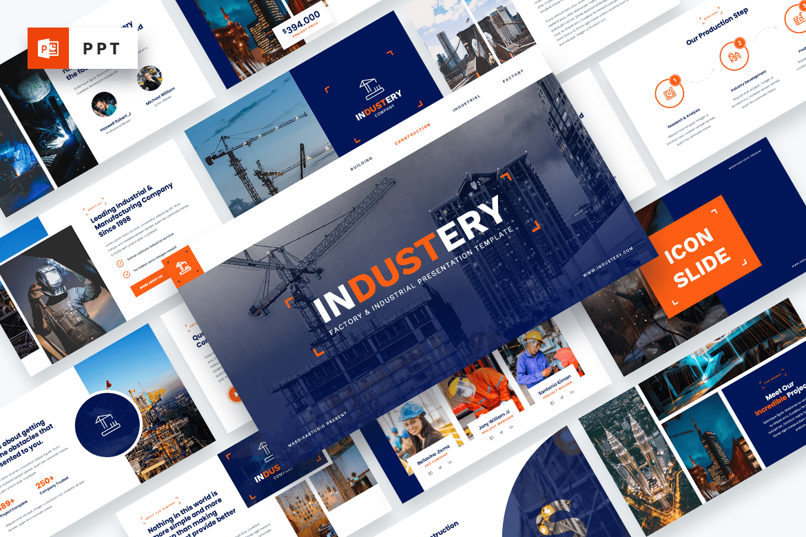 Template PowerPoint Industery - Solusi Presentasi Industri yang Modern