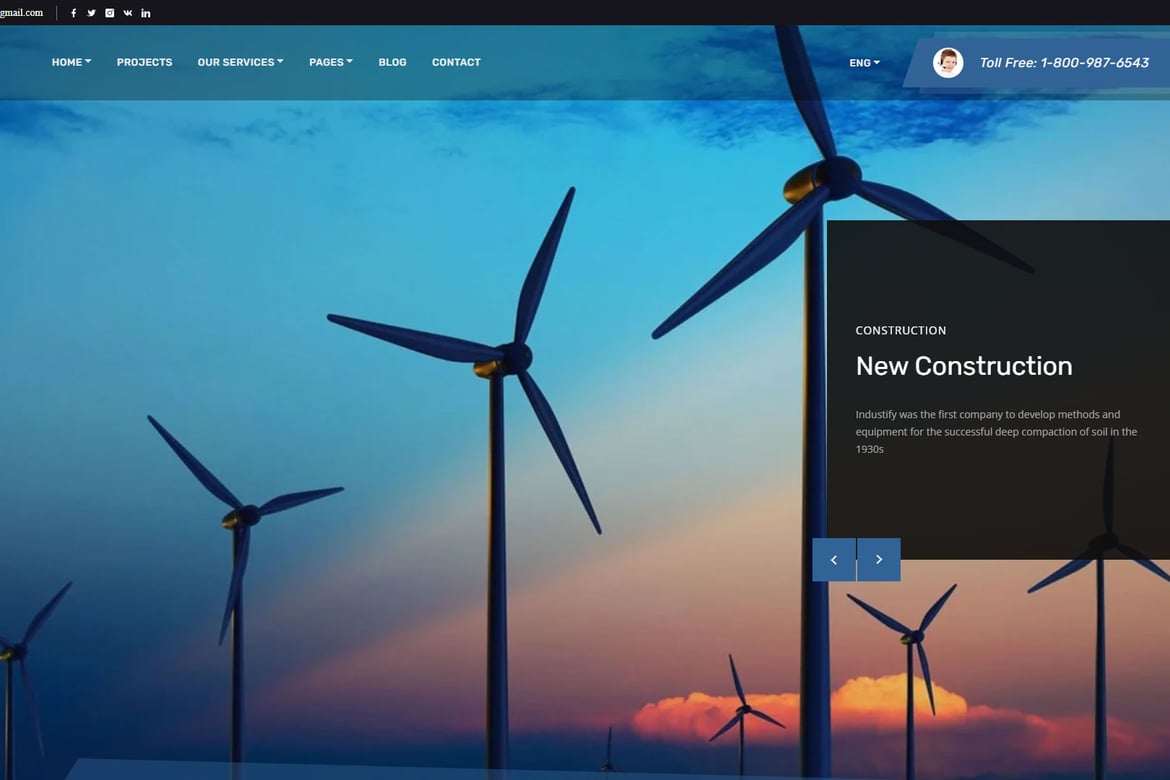 Industify | Template Website Industri Modern