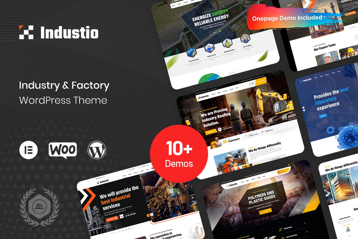 Industio - Tema WordPress untuk Industri dan Pabrik yang Menarik