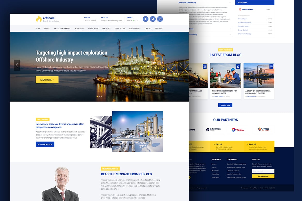 Template Website Industri Terbaik - Offshore