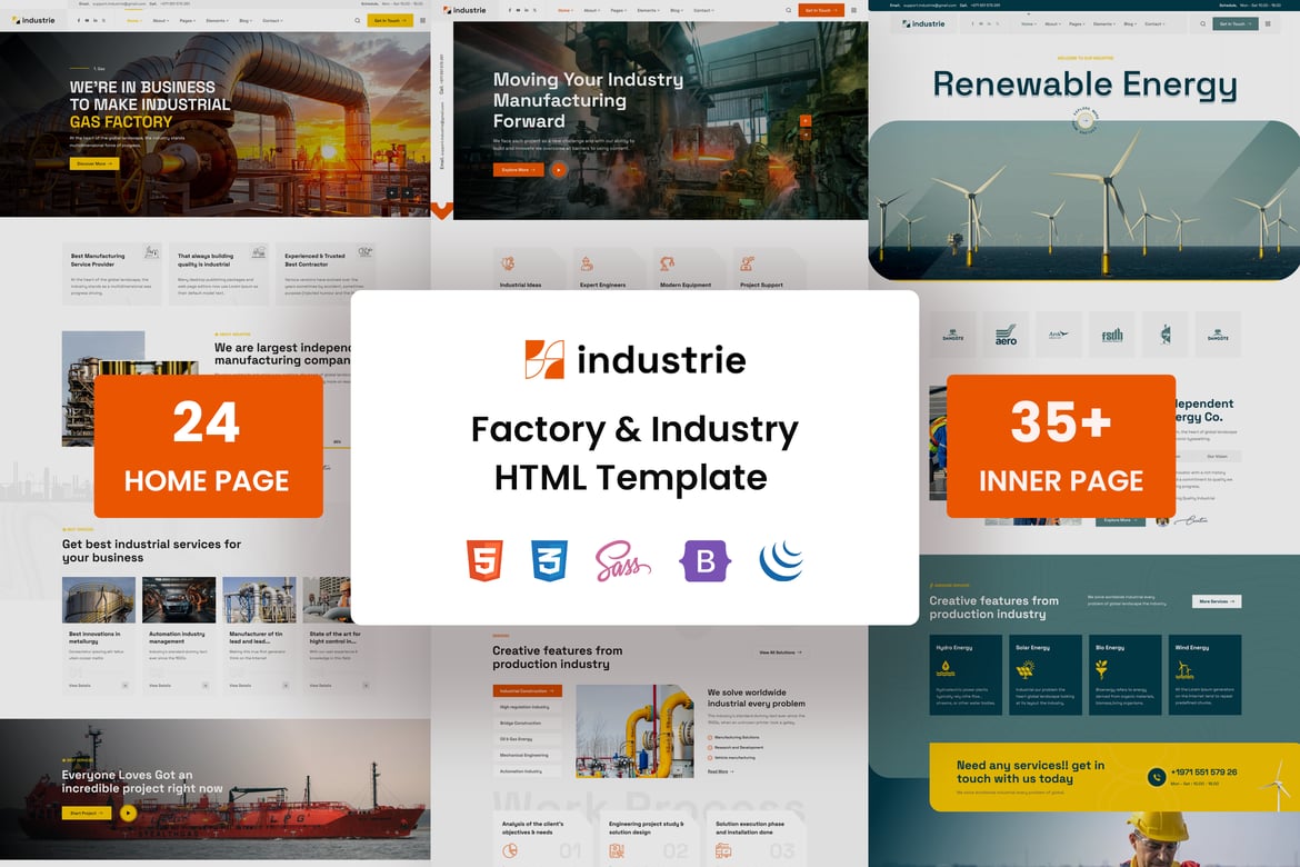 Template Website Industri - Solusi Modern untuk Pabrik dan Sektor Industri