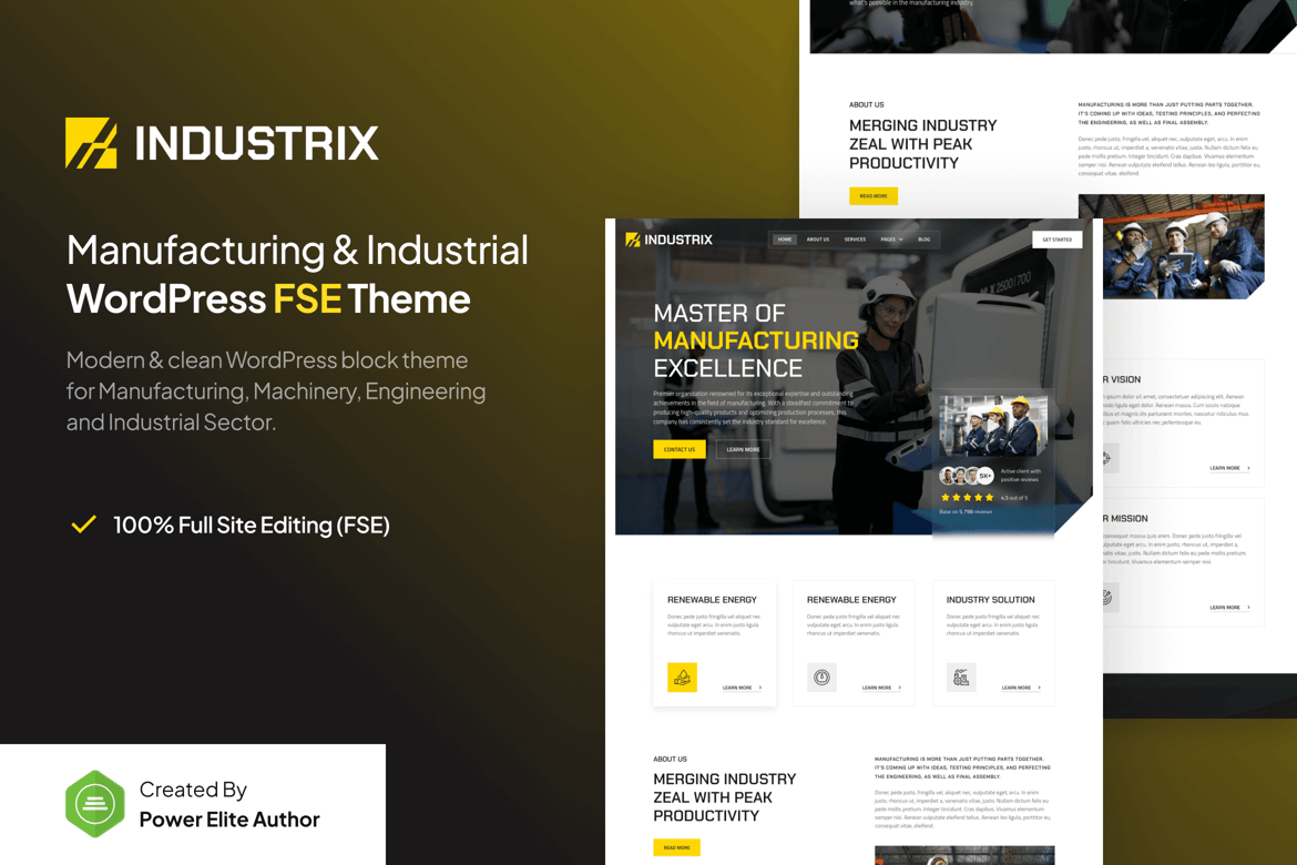 Industrix – Tema WordPress Modern untuk Sektor Industri dan Manufaktur