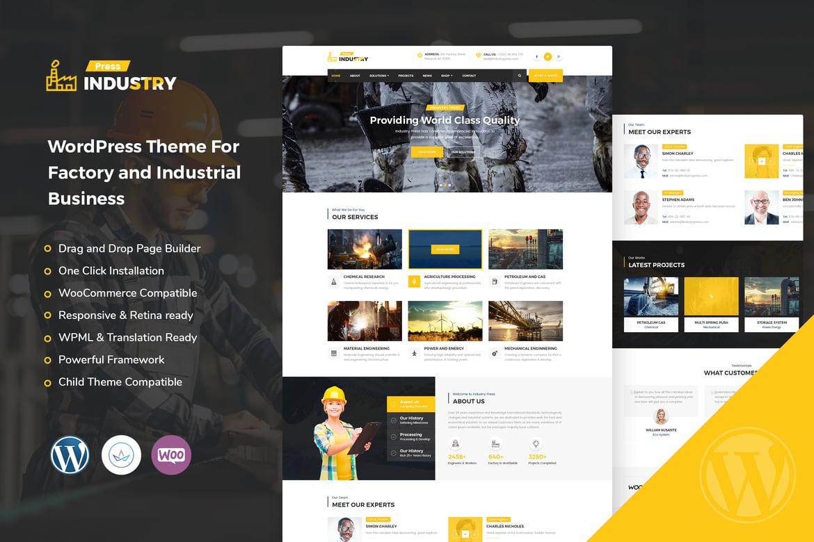 Tema WordPress Industri - Solusi Terbaik untuk Bisnis Anda