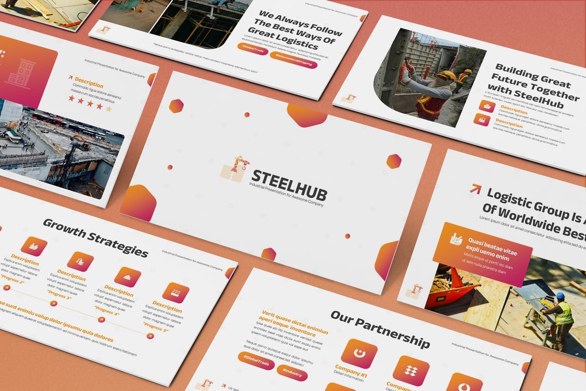 Template PowerPoint Profesional untuk Presentasi Industri