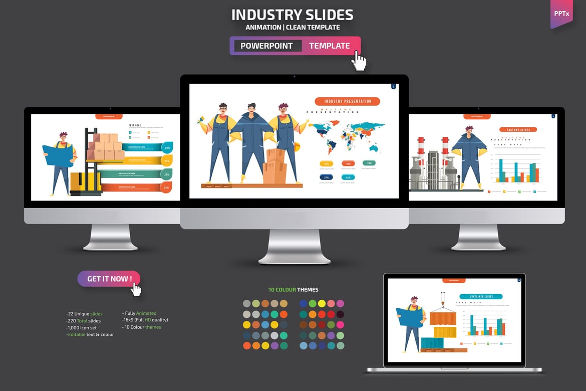 Template Presentasi PowerPoint untuk Berbagai Industri