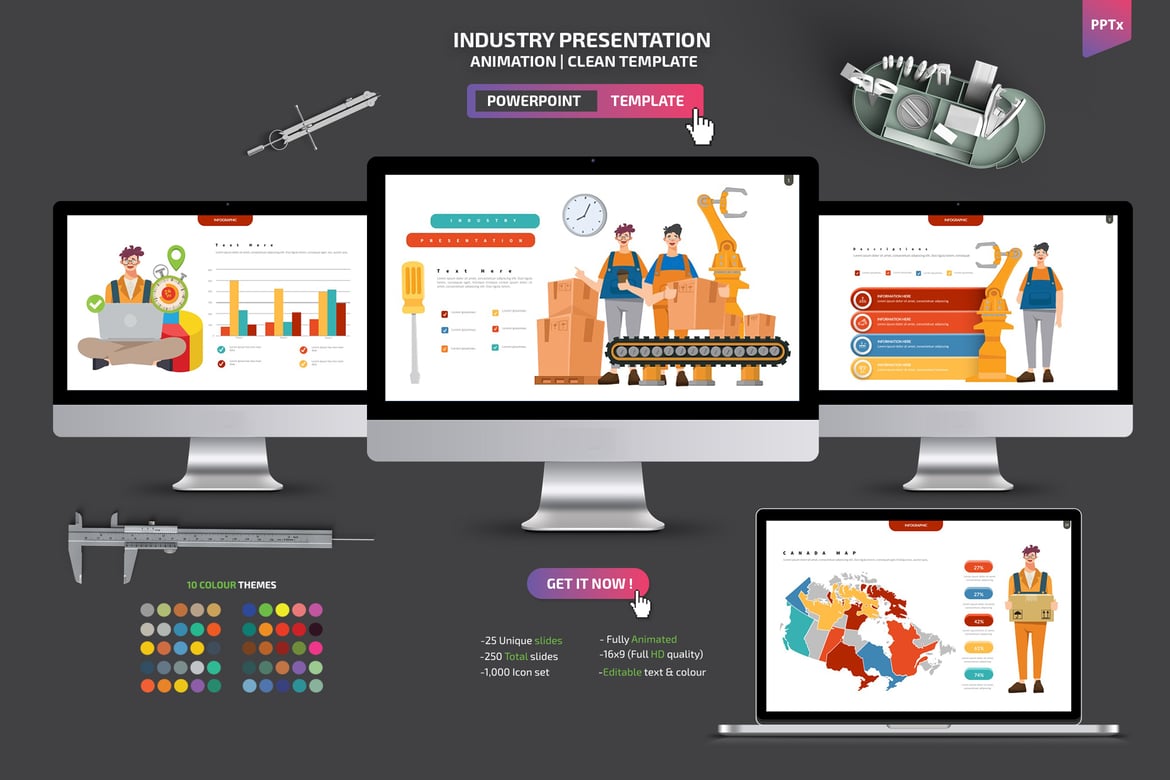 Template Powerpoint Presentasi Profesional untuk Berbagai Industri