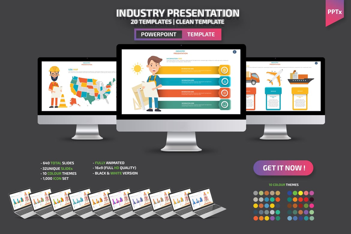 Template Presentasi PowerPoint Profesional untuk Berbagai Industri
