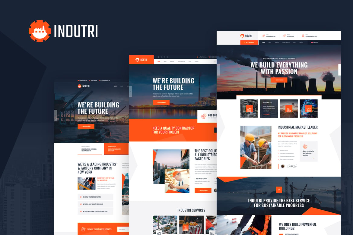 Indutri - Template Website Industri & Pabrik Modern dengan Vue Nuxt