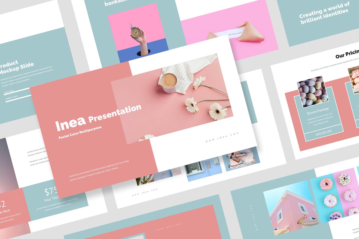 Template Presentasi Inea: Soft Tone untuk PowerPoint yang Elegan