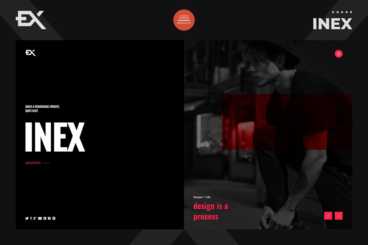 Inex - Template Website Kreatif untuk Halaman Coming Soon