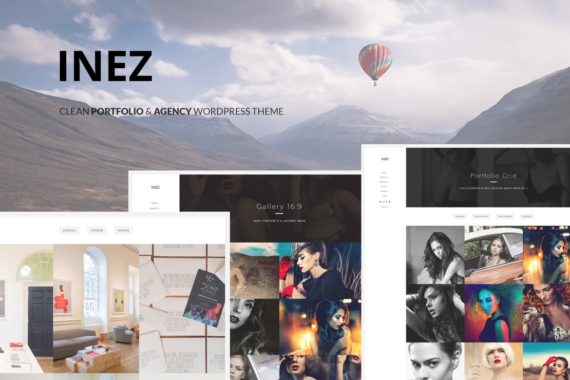 Inez - Tema WordPress Portfolio Modern dan Minimalis