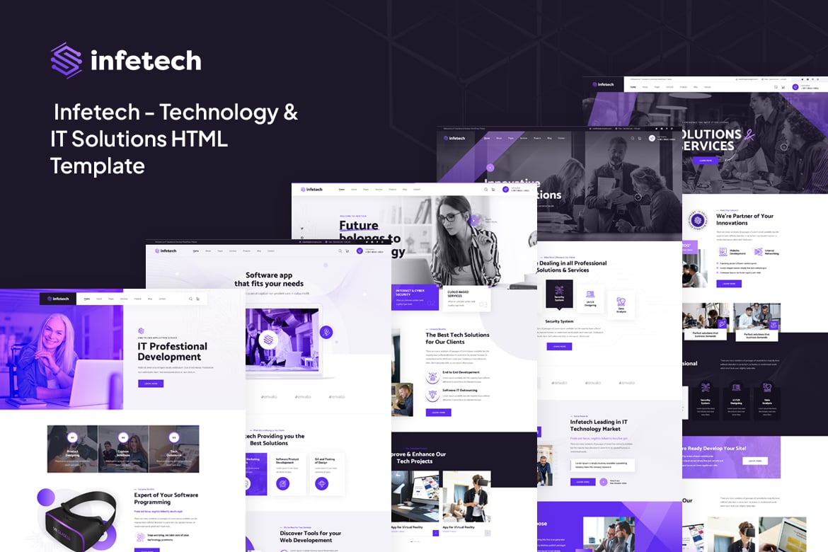 Infetech - Template Website Modern untuk Solusi Teknologi & IT