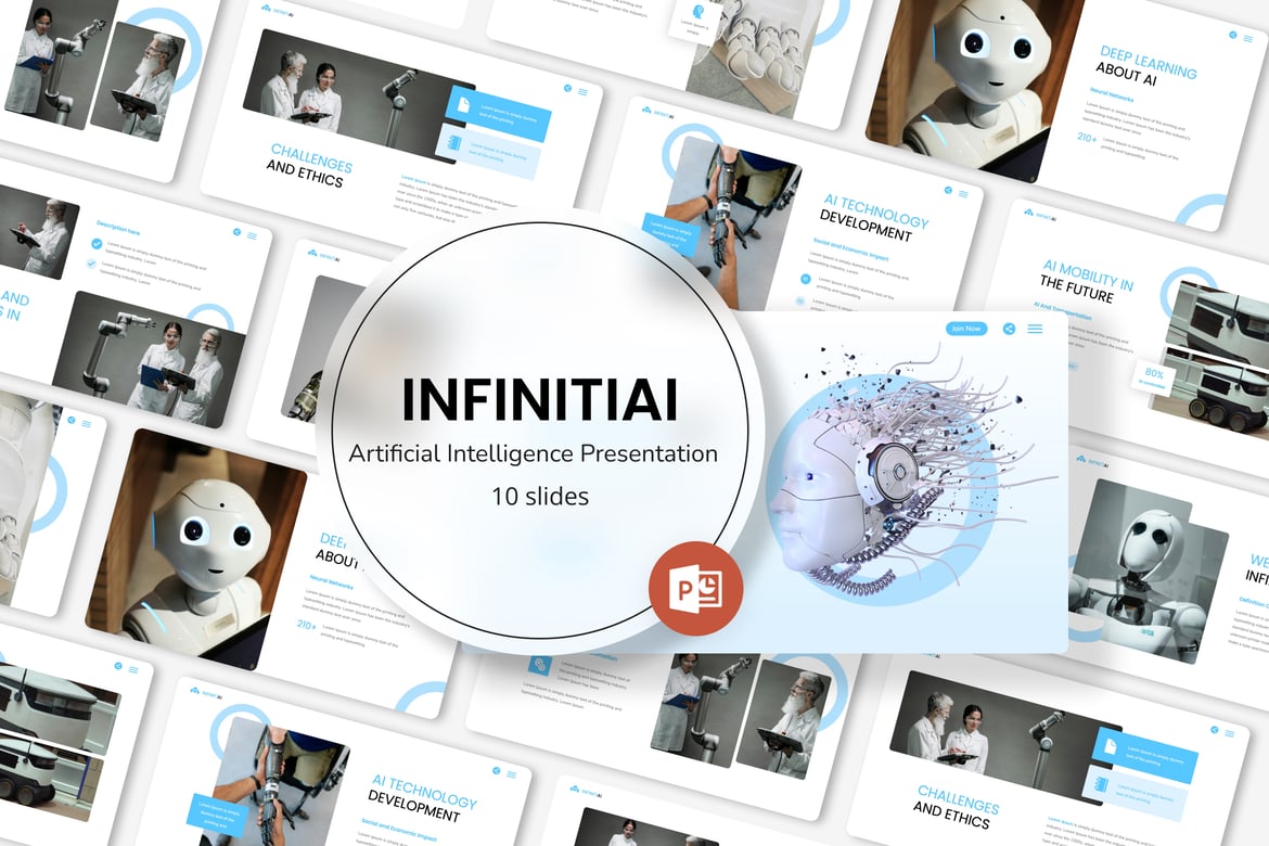 Infinitiai - Template Powerpoint Berbasis Kecerdasan Buatan yang Menakjubkan