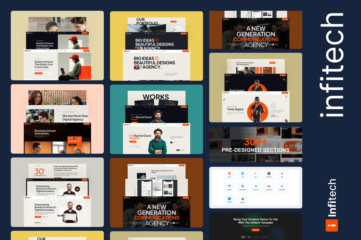 Infitech – Template Website Agensi & Layanan IT Modern