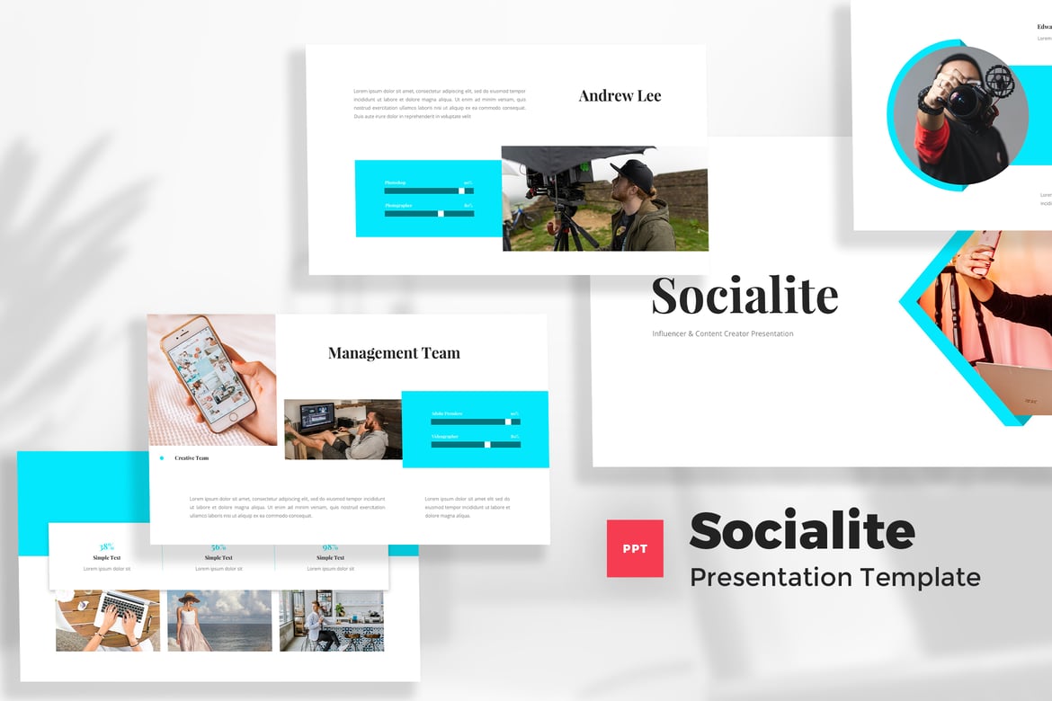 Template Powerpoint untuk Influencer dan Kreator Konten yang Menarik
