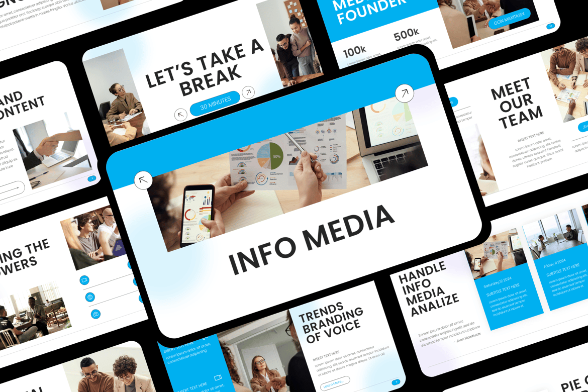Template Powerpoint Presentasi Media Sosial yang Modern dan Profesional