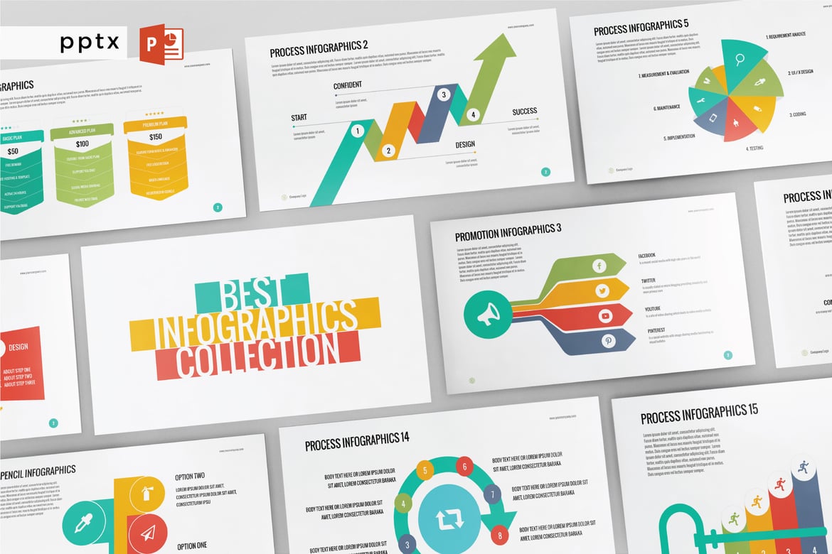 Template Presentasi PowerPoint Serbaguna V174 yang Modern dan Elegan