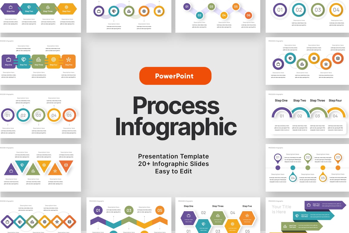 Template Presentasi Infografis Profesional untuk PowerPoint