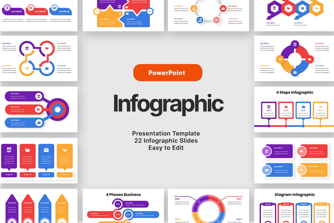 Template Presentasi Infografis Modern dan Menarik