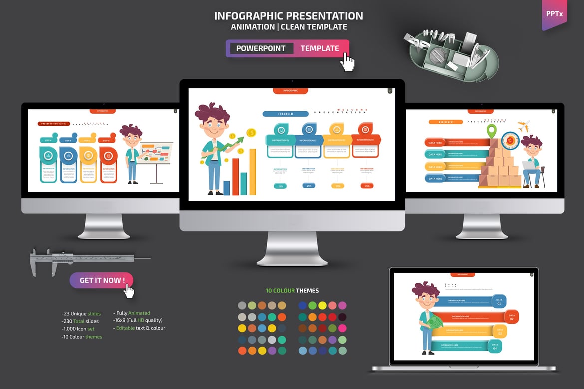 Template PPT Infografis yang Menarik dan Profesional