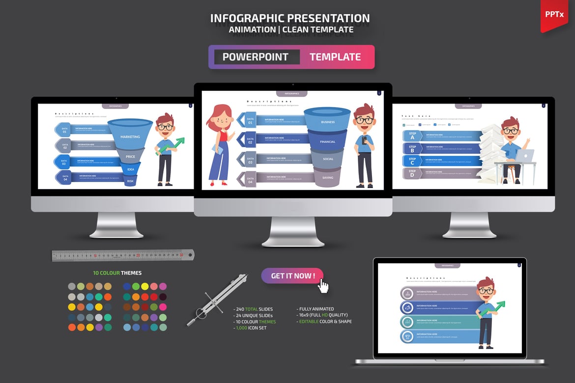 Template Powerpoint Infografis Menarik untuk Presentasi Anda