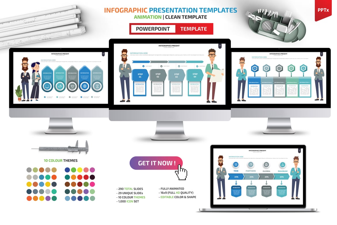 Template PowerPoint Infografis yang Menarik dan Profesional