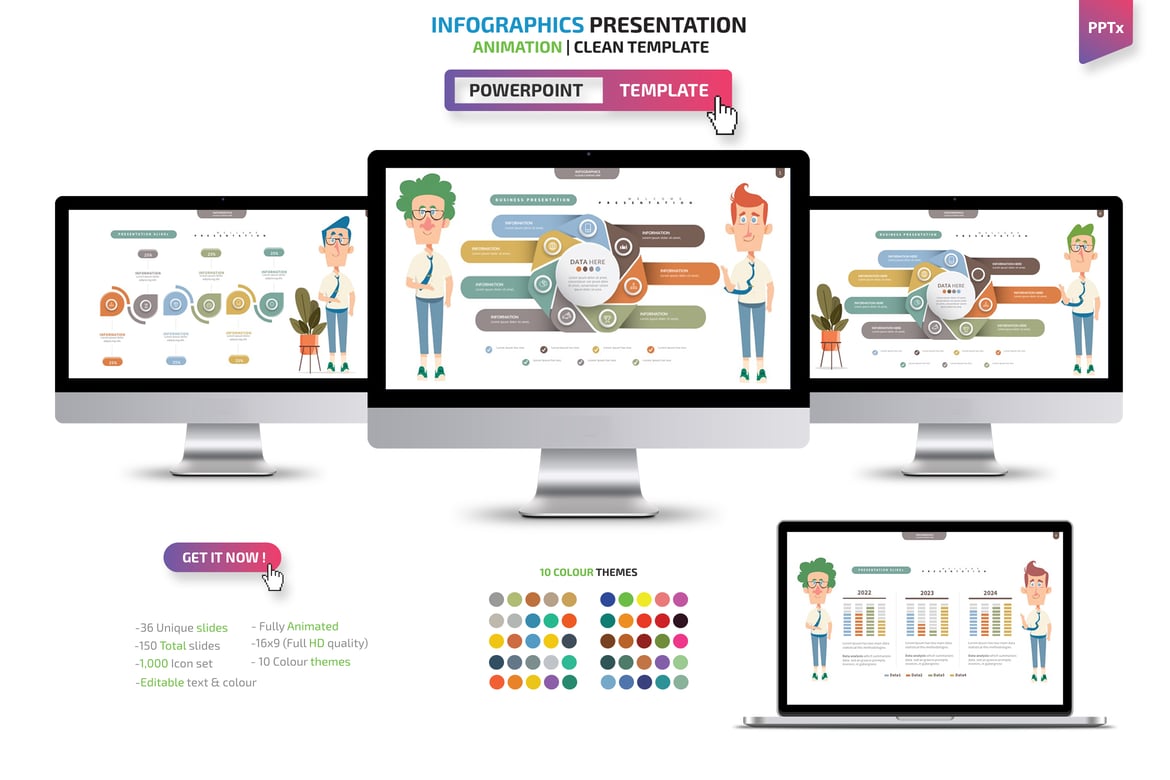 Template Powerpoint Infografis Menarik untuk Presentasi Anda