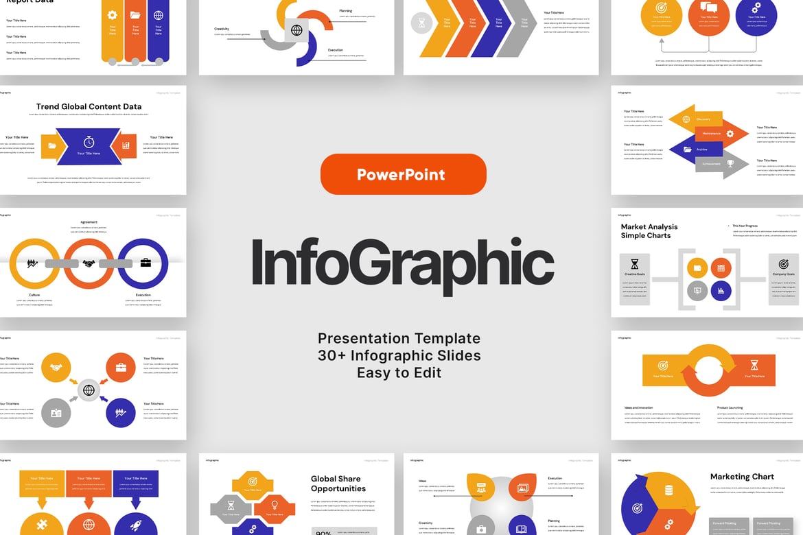 Template Presentasi PowerPoint Infografis yang Profesional