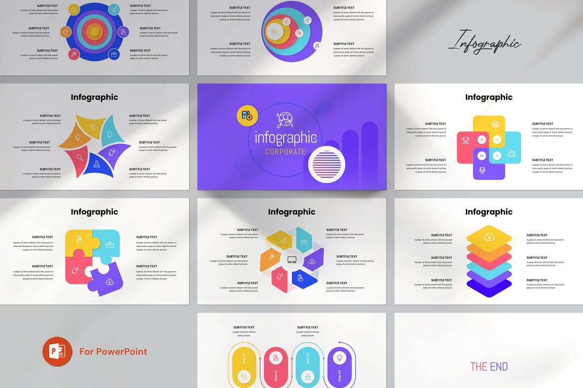 Template Presentasi PowerPoint Infografis yang Menarik
